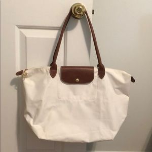 Long Champ White Tote